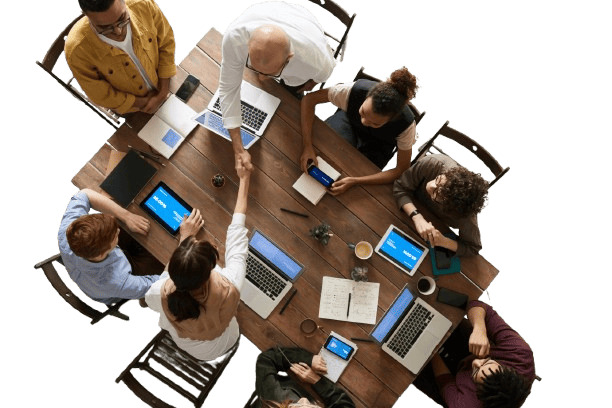 A placeholder image showing an office or team